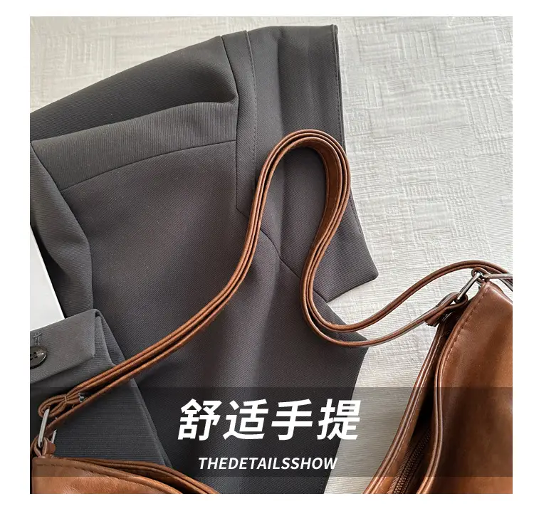 Black Leather Shoulder Crossbody Bag for Women — feature 4