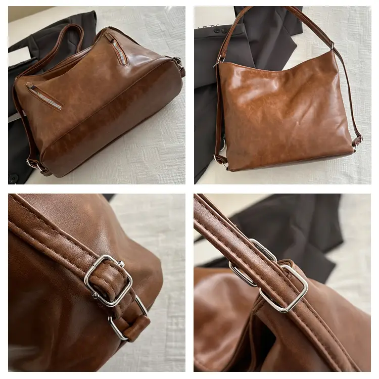 Black Leather Shoulder Crossbody Bag for Women — feature 8