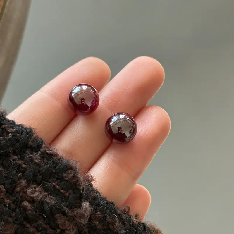 Female Zircon Geometric Pearl Earrings Autumn Winter 2024 - Image 2