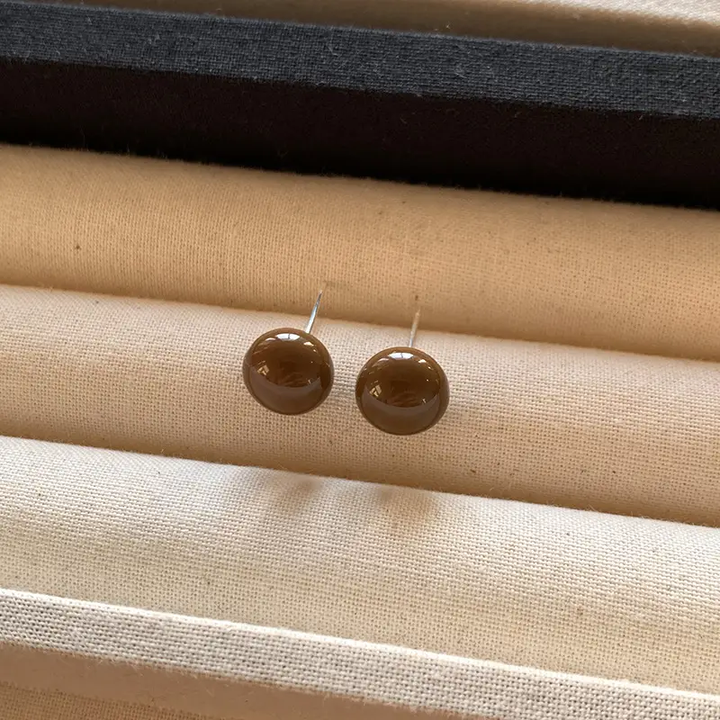 Female Zircon Geometric Pearl Earrings Autumn Winter 2024 - Image 4