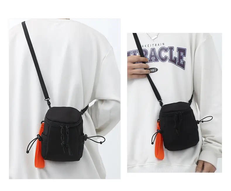 Mini Shoulder Bag Black 18x13x7cm for Women Men — feature 15