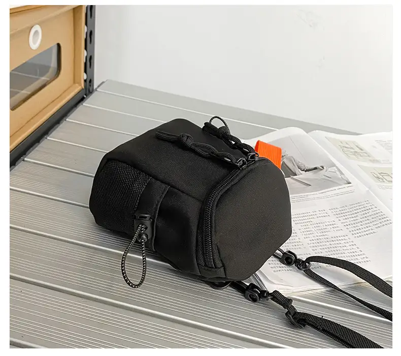 Mini Shoulder Bag Black 18x13x7cm for Women Men — feature 19