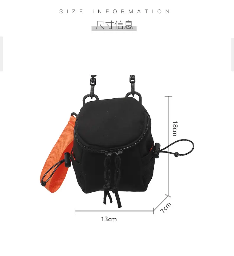Mini Shoulder Bag Black 18x13x7cm for Women Men — feature 3