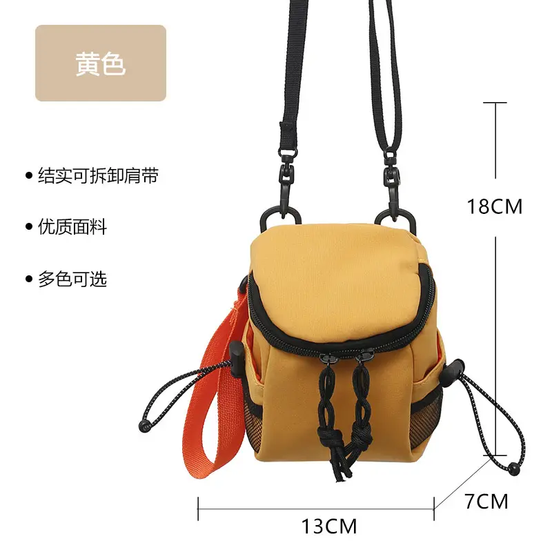 Mini Shoulder Bag Black 18x13x7cm for Women Men - Image 4