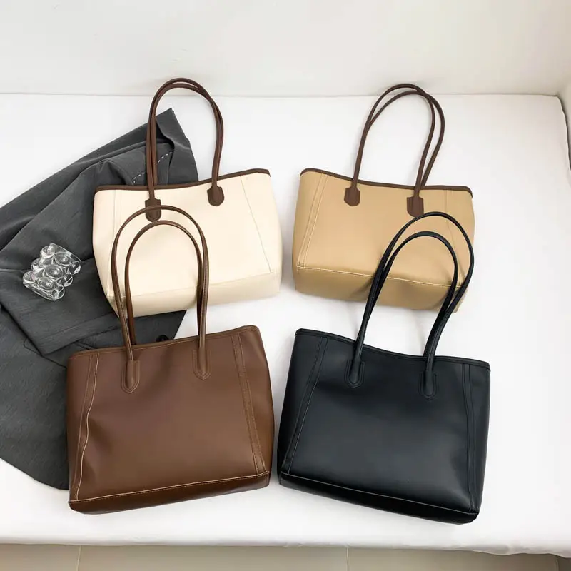 Women's Large Capacity Shoulder Bag Solid Color - Image 8