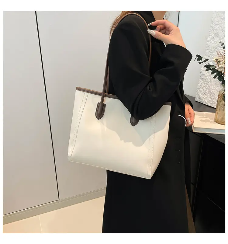 Women's Large Capacity Shoulder Bag Solid Color — feature 20