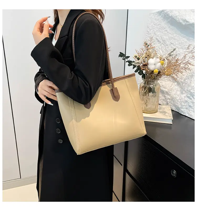Women's Large Capacity Shoulder Bag Solid Color — feature 26