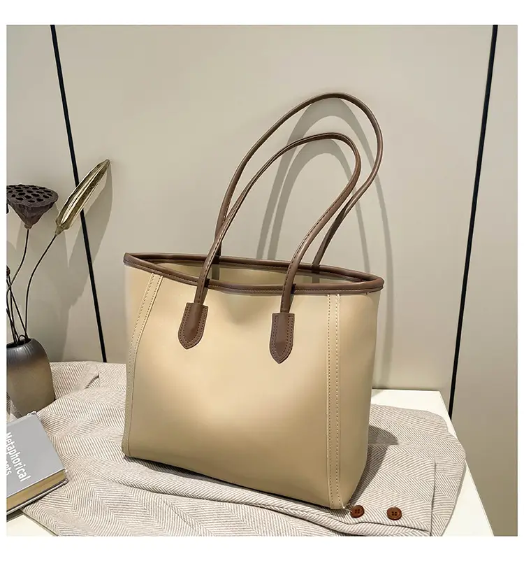 Women's Large Capacity Shoulder Bag Solid Color — feature 34