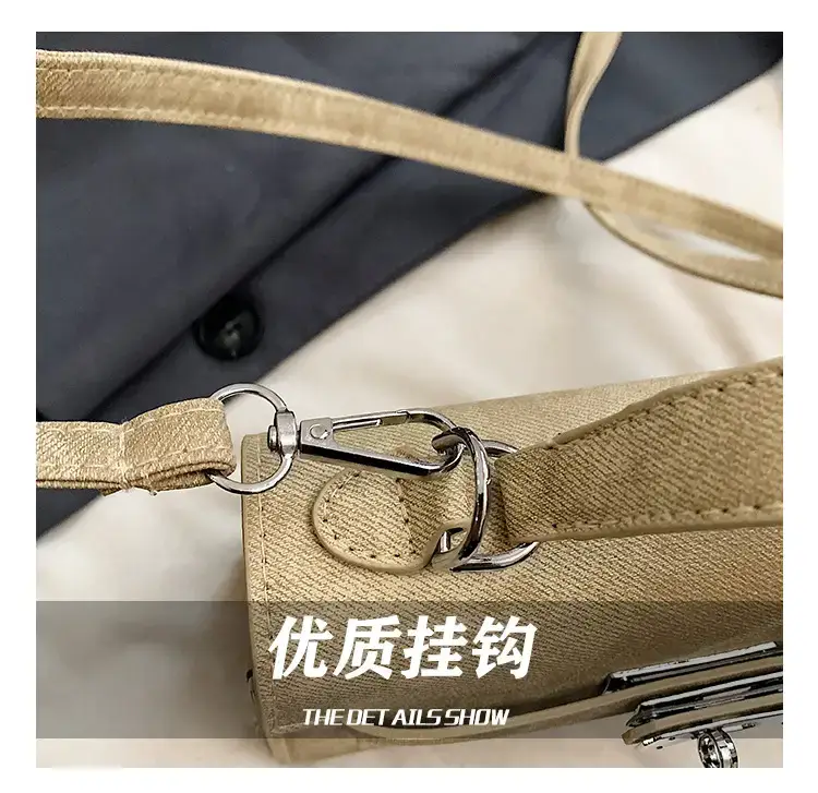 Women's Vintage Frosted Shoulder Messenger Bag Grey — feature 7