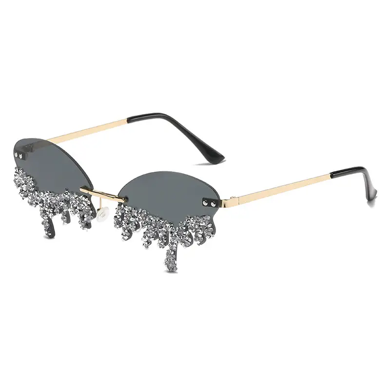 Cross-border Diamond Sunglasses Angel Tears Spice Girls Cool