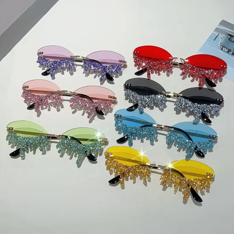 Cross-border Diamond Sunglasses Angel Tears Spice Girls Cool — feature 4