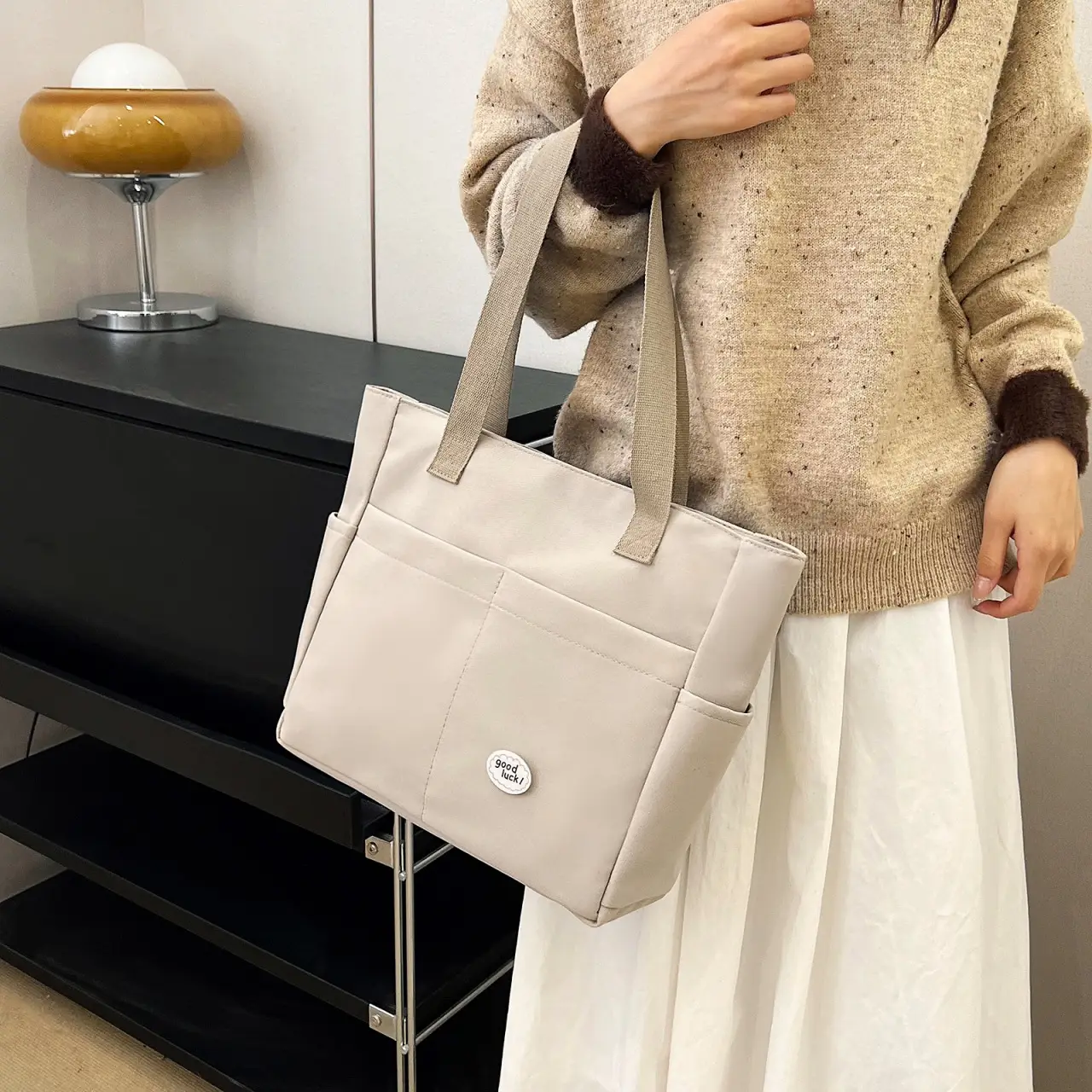 Large Capacity Canvas Tote Bag for Women - Image 4