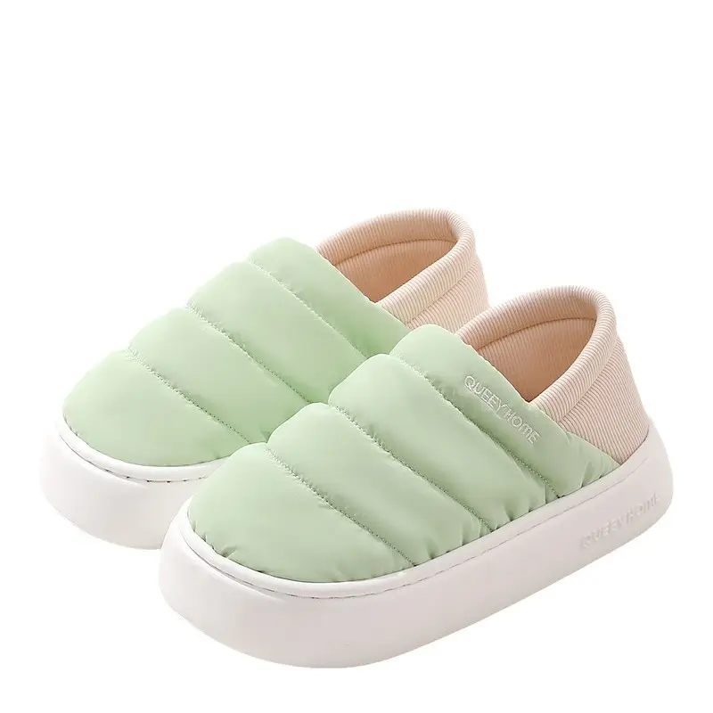 Waterproof Cotton Slippers for Women, Autumn and Winter 2026 New Model, Xinjiang Cotton Indoor Home Thick-Soled Fleece-Lined Warm Closed-Back Cotton Shoes - Image 9