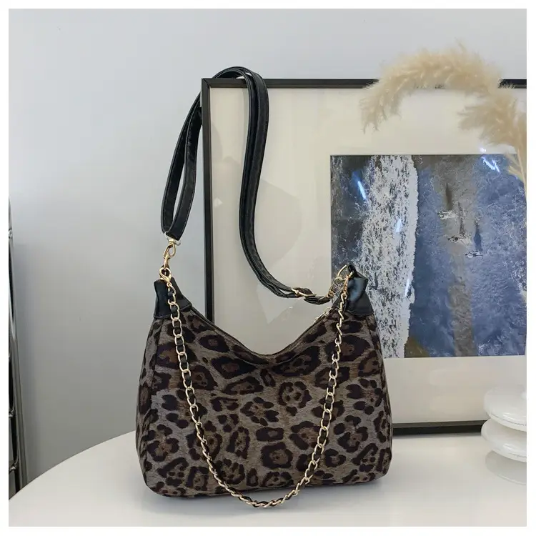 Leopard Print Shoulder Bag Women's Fashion Bag - Image 3