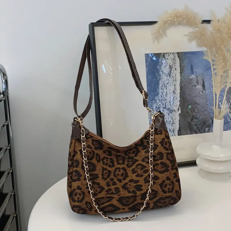 Leopard Print Shoulder Bag Women's Fashion Bag - Image 4