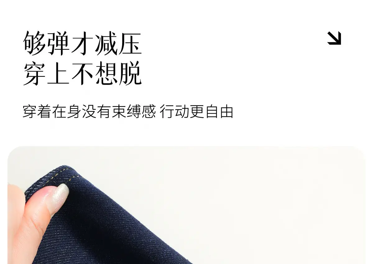 Dark Blue Flared Denim Pants for Women — feature 12