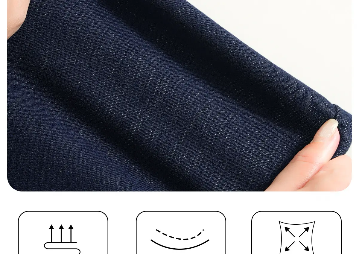 Dark Blue Flared Denim Pants for Women — feature 13