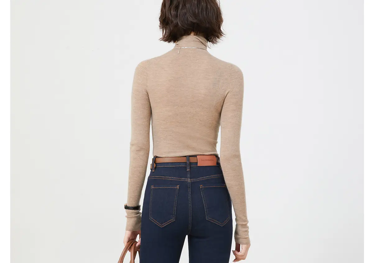 Dark Blue Flared Denim Pants for Women — feature 23