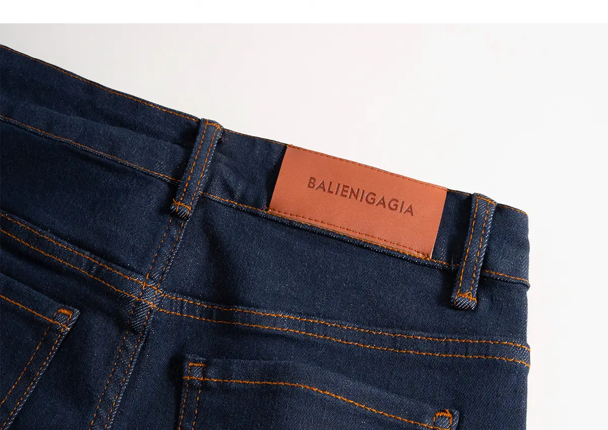 Dark Blue Flared Denim Pants for Women — feature 41