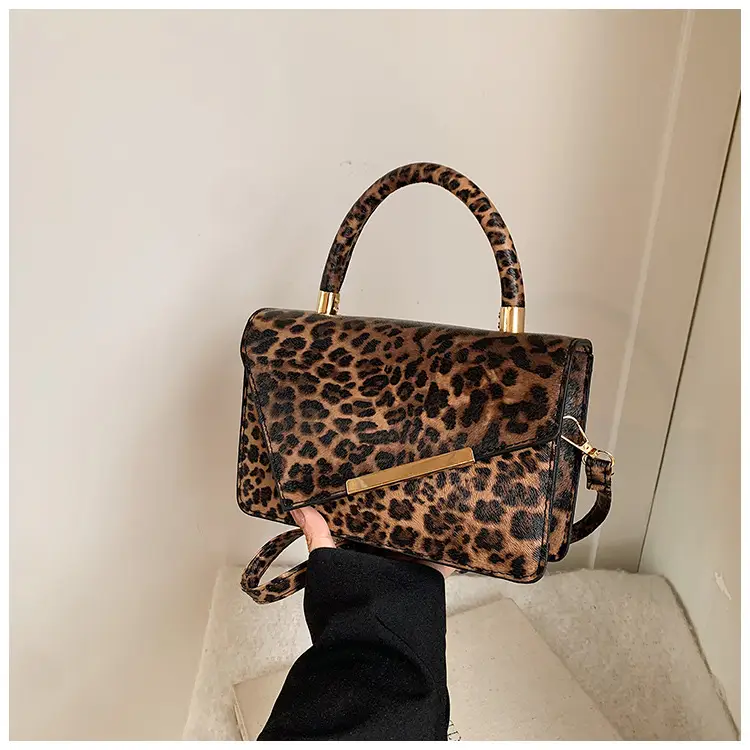 Leopard Print Women's Shoulder Bag 2024 Autumn Winter