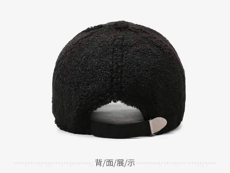 Winter Women's Lamb Wool Bow Cap Warm Outdoor — feature 11