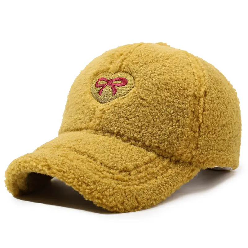 Winter Women's Lamb Wool Bow Cap Warm Outdoor - Image 11