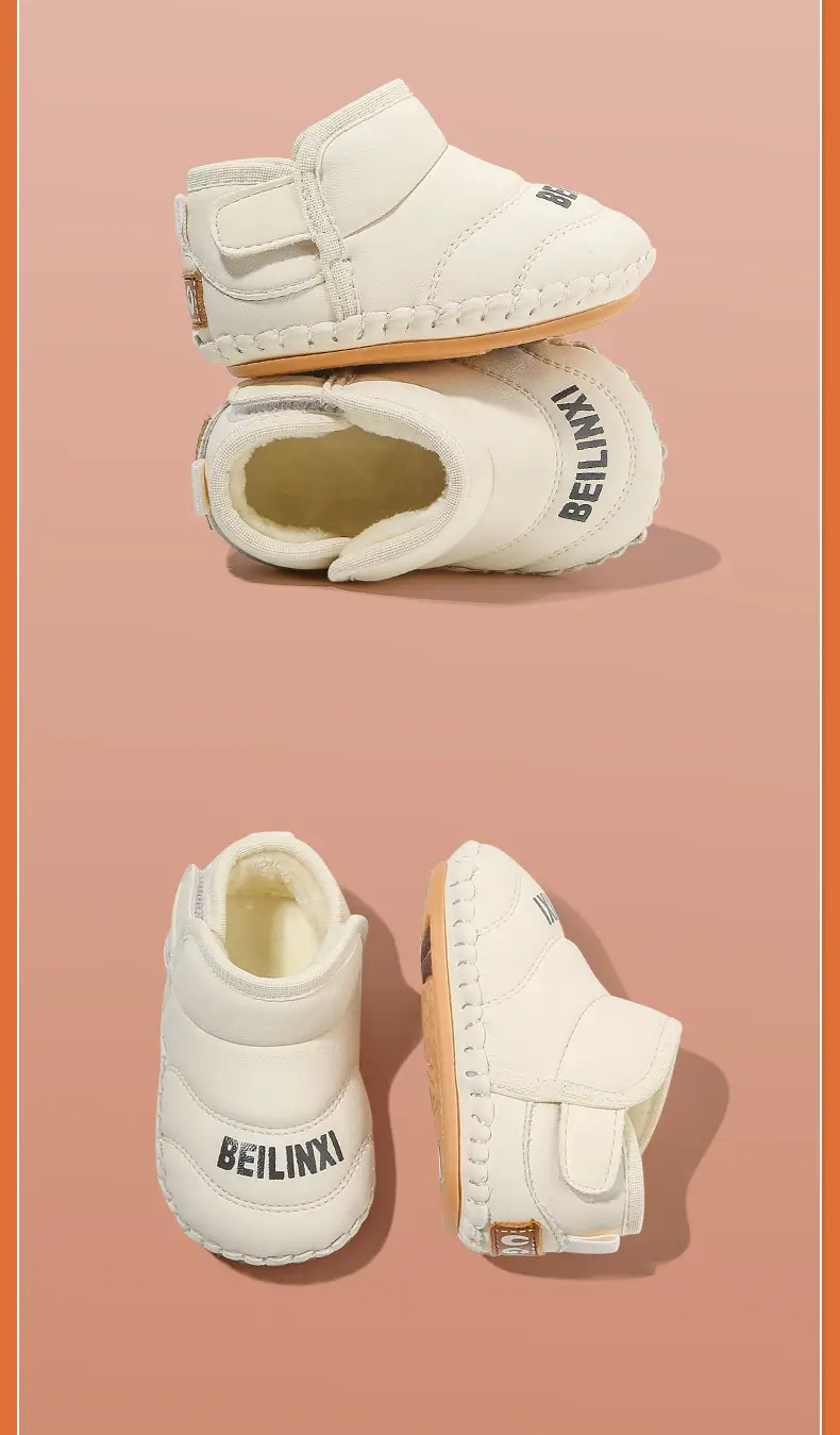 Winter Fentyans Baby Shoes Cream Fleece Lined 0-18 Months — feature 24