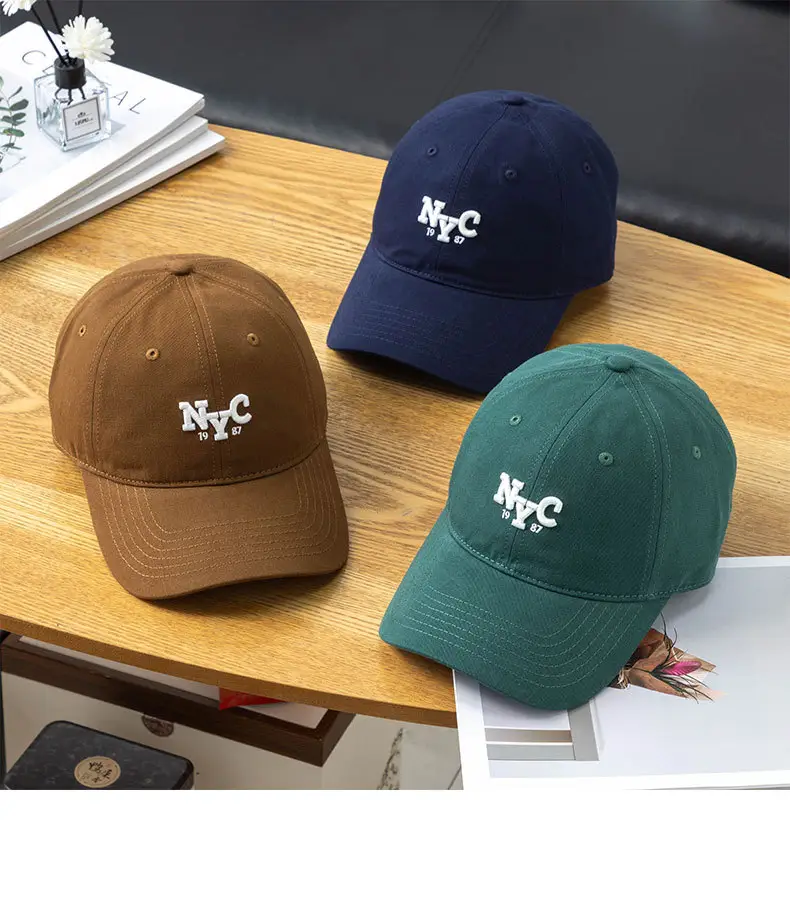 Men's Beige Korean Embroidered Cap — feature 12