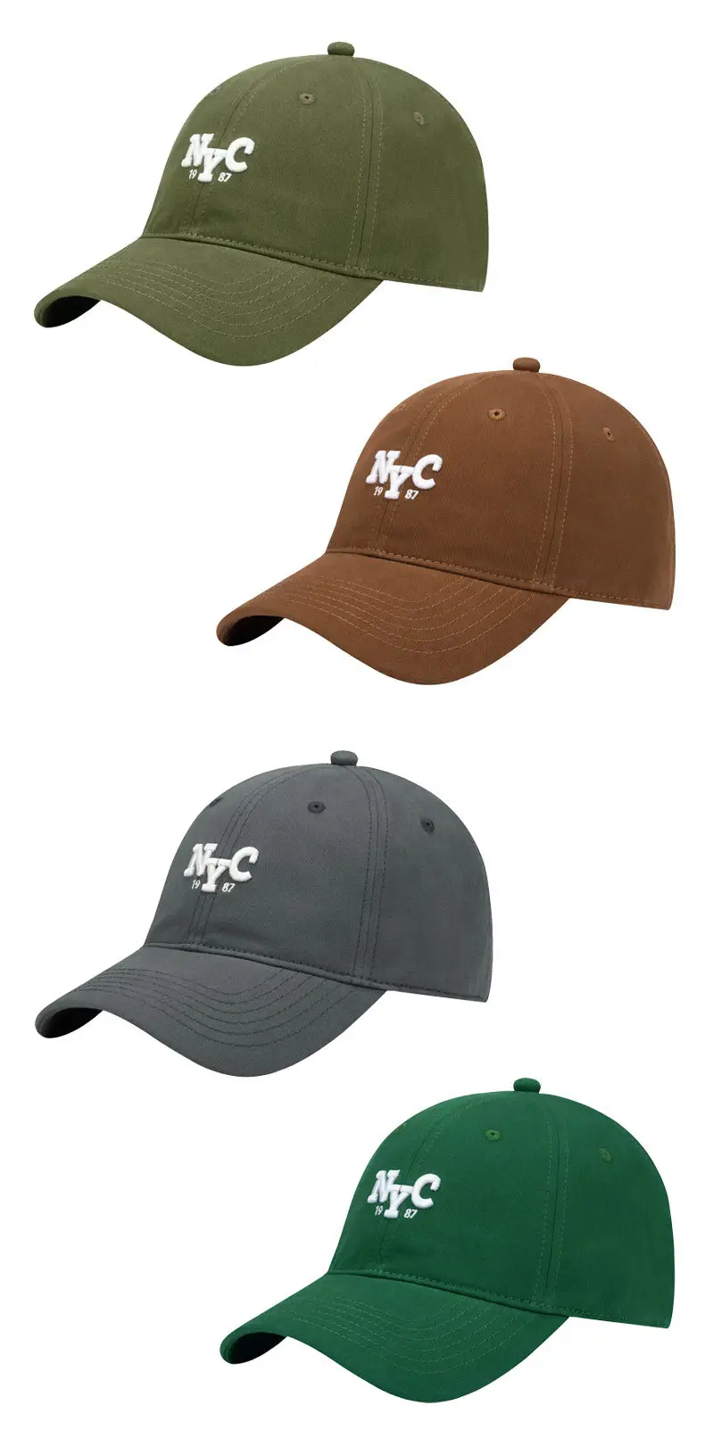 Men's Beige Korean Embroidered Cap — feature 4