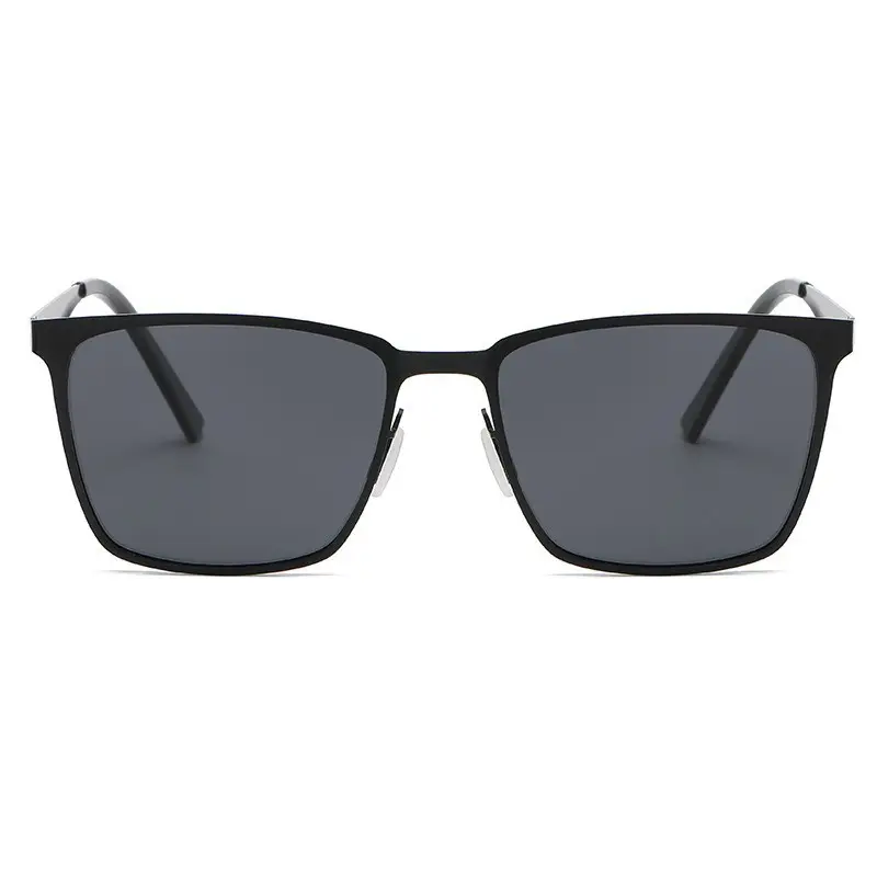 New Men's Black Gold Square Sunglasses with Polarized Lens - Image 8