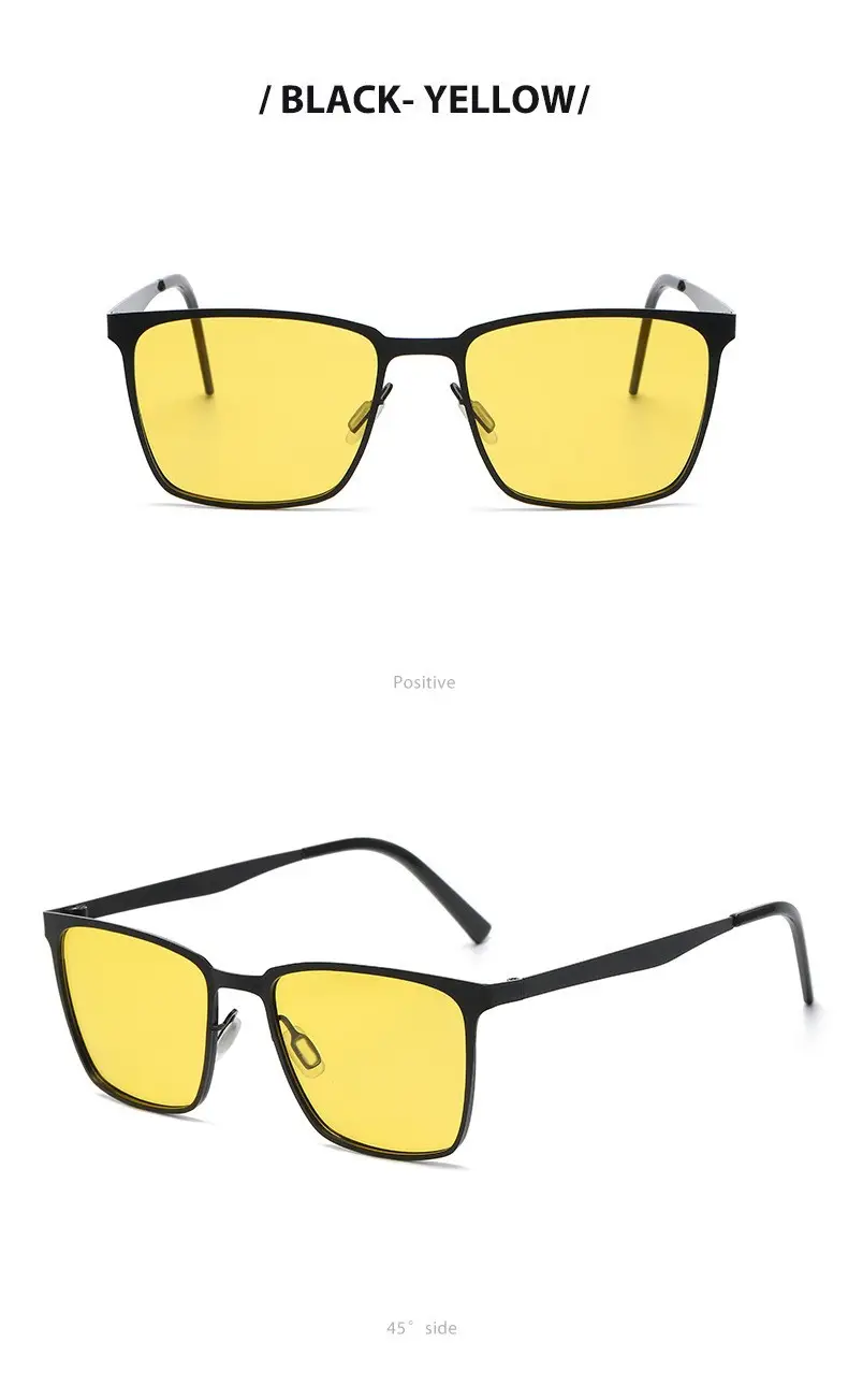New Men's Black Gold Square Sunglasses with Polarized Lens β feature 11