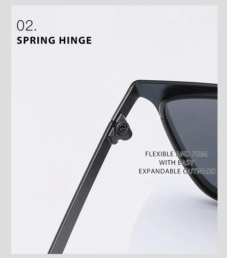 New Men's Black Gold Square Sunglasses with Polarized Lens β feature 15