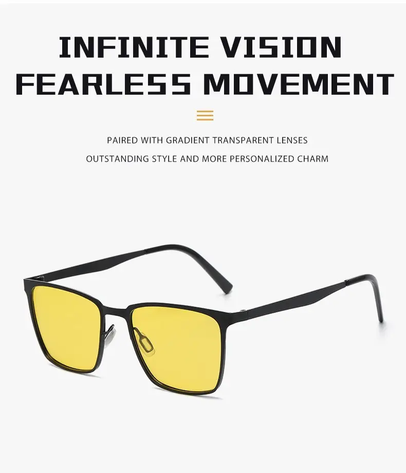 New Men's Black Gold Square Sunglasses with Polarized Lens β feature 4