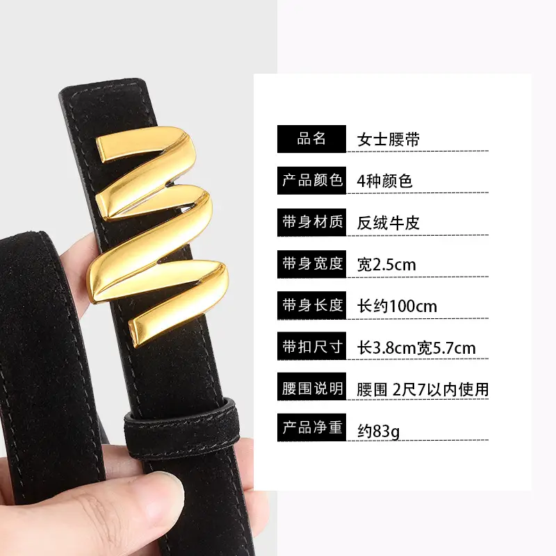 Women Genuine Leather Bow Belt with Skirt Suit Decoration - Image 8