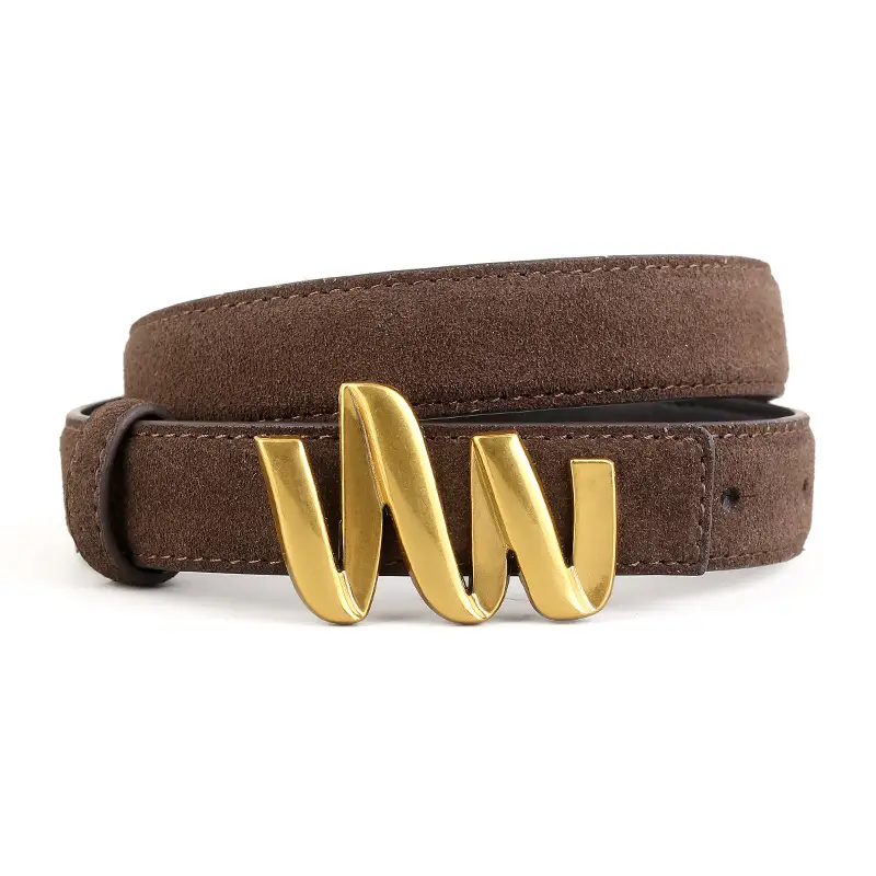 Women Genuine Leather Bow Belt with Skirt Suit Decoration - Image 2
