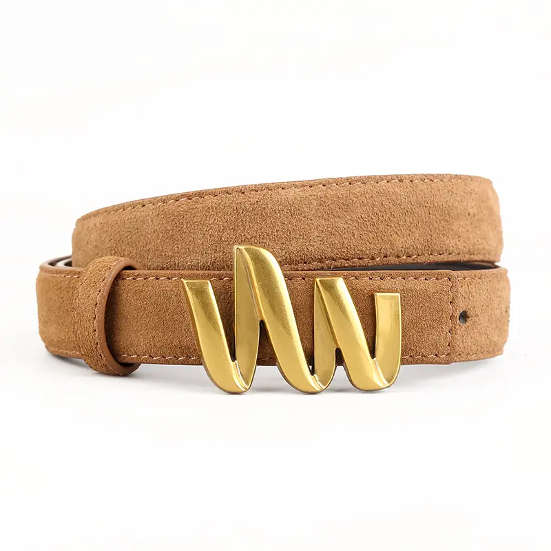 Women Genuine Leather Bow Belt with Skirt Suit Decoration - Image 3