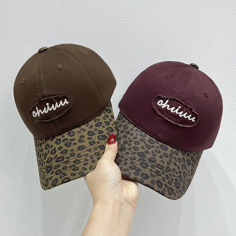Korean Style Leopard Print Baseball Cap Men Women - Image 8