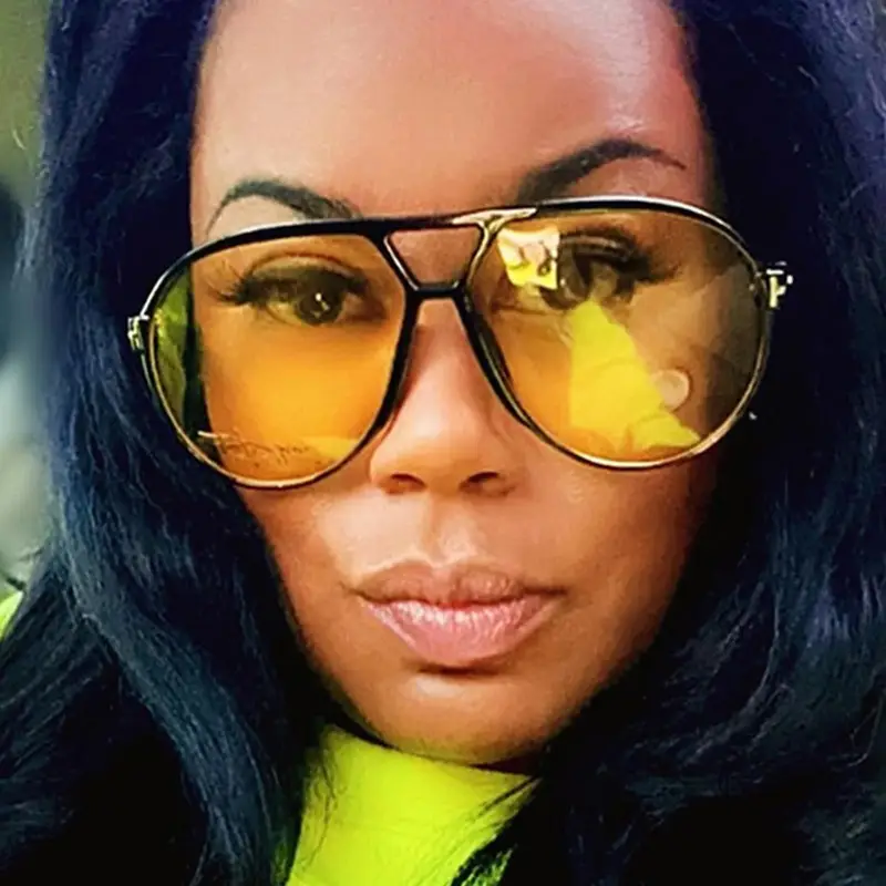 Aviator Sunglasses Black Mirror 2025 Women - Image 11