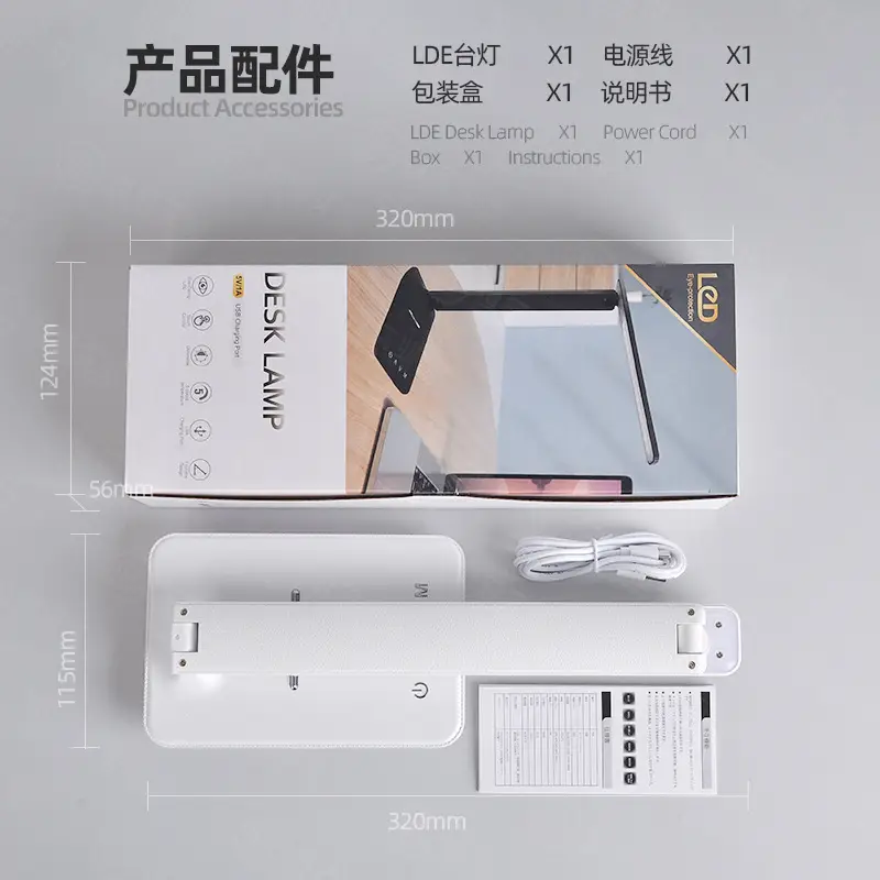 Cross-border Eye Protection Folding Table Lamp Touch Dimming Tone Student Dormitory Bedside Lamp for Learning Children Bedroom