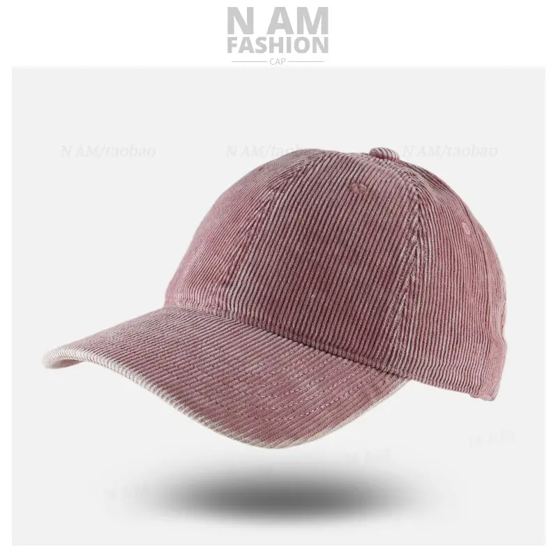 Korean-style Corduroy Cap Olive Green Men - Image 14