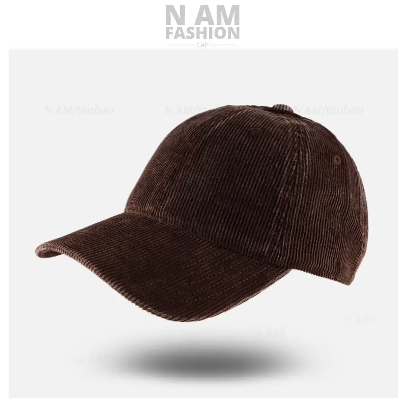 Korean-style Corduroy Cap Olive Green Men - Image 15