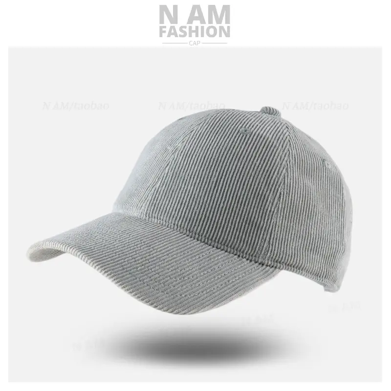 Korean-style Corduroy Cap Olive Green Men — feature 11