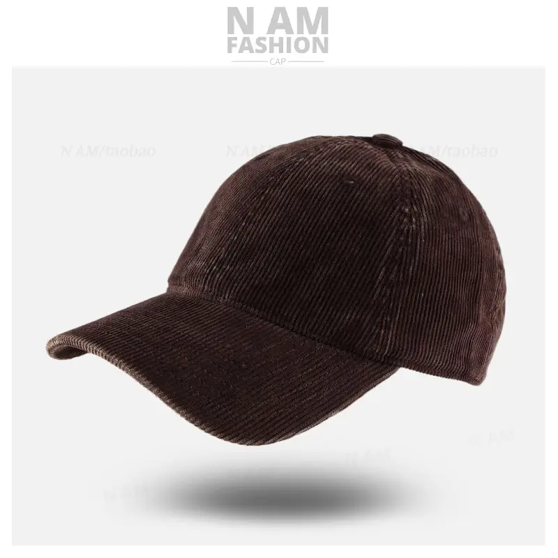 Korean-style Corduroy Cap Olive Green Men — feature 13