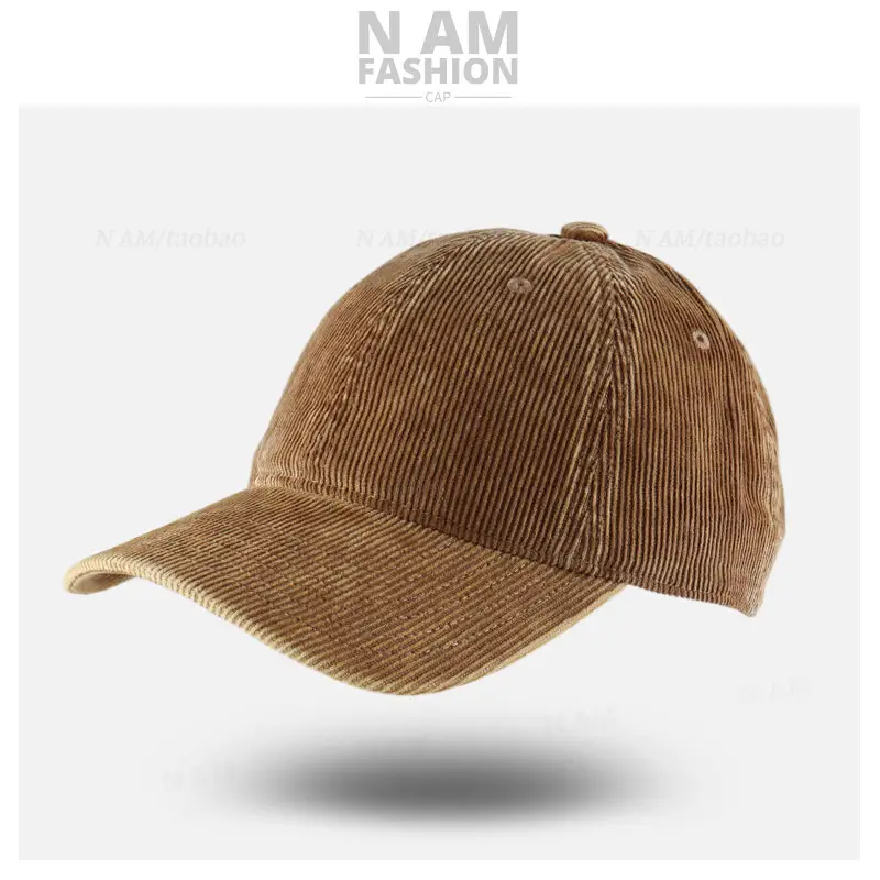 Korean-style Corduroy Cap Olive Green Men — feature 16