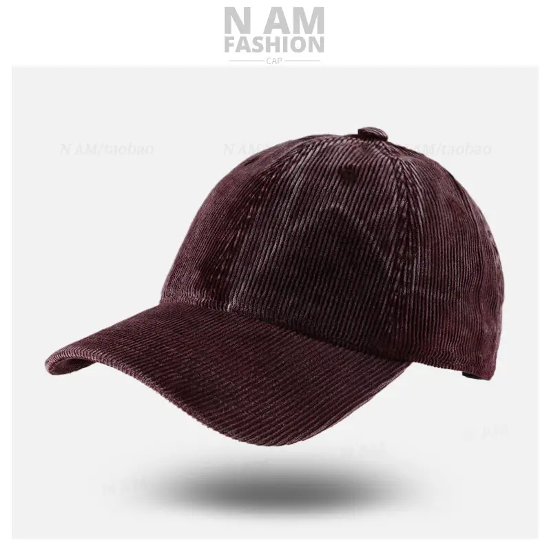 Korean-style Corduroy Cap Olive Green Men — feature 19
