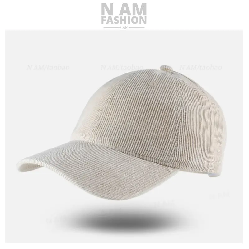 Korean-style Corduroy Cap Olive Green Men — feature 21
