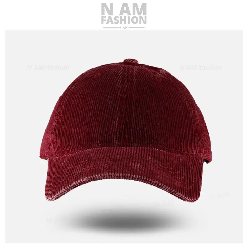 Korean-style Corduroy Cap Olive Green Men — feature 26