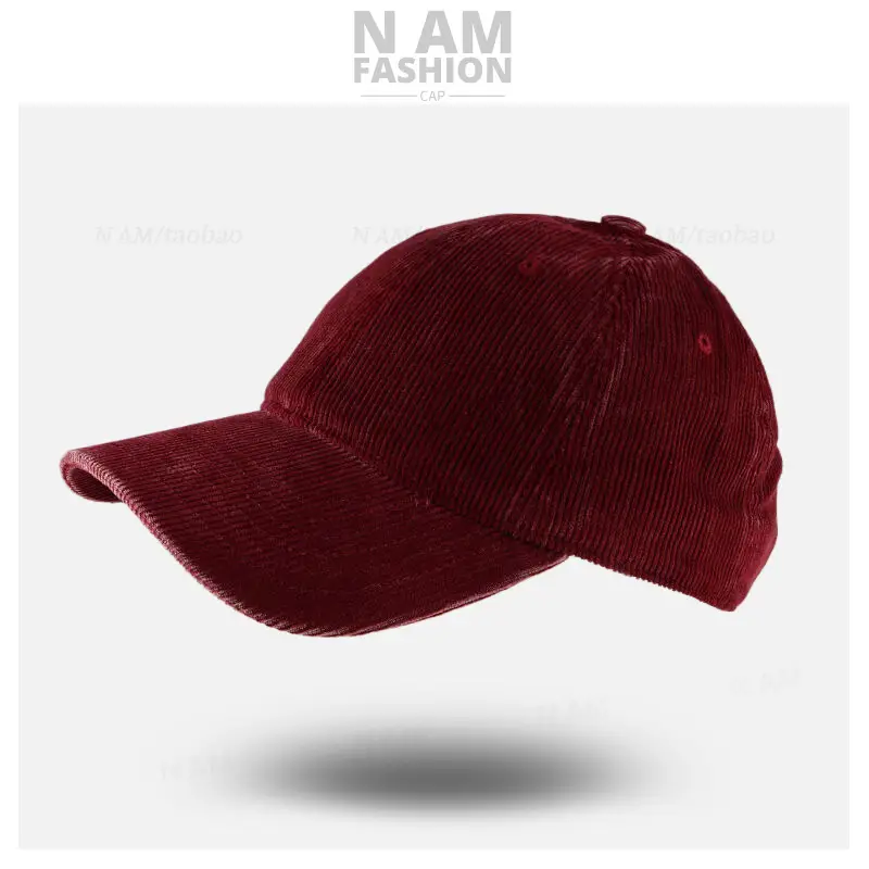 Korean-style Corduroy Cap Olive Green Men — feature 27
