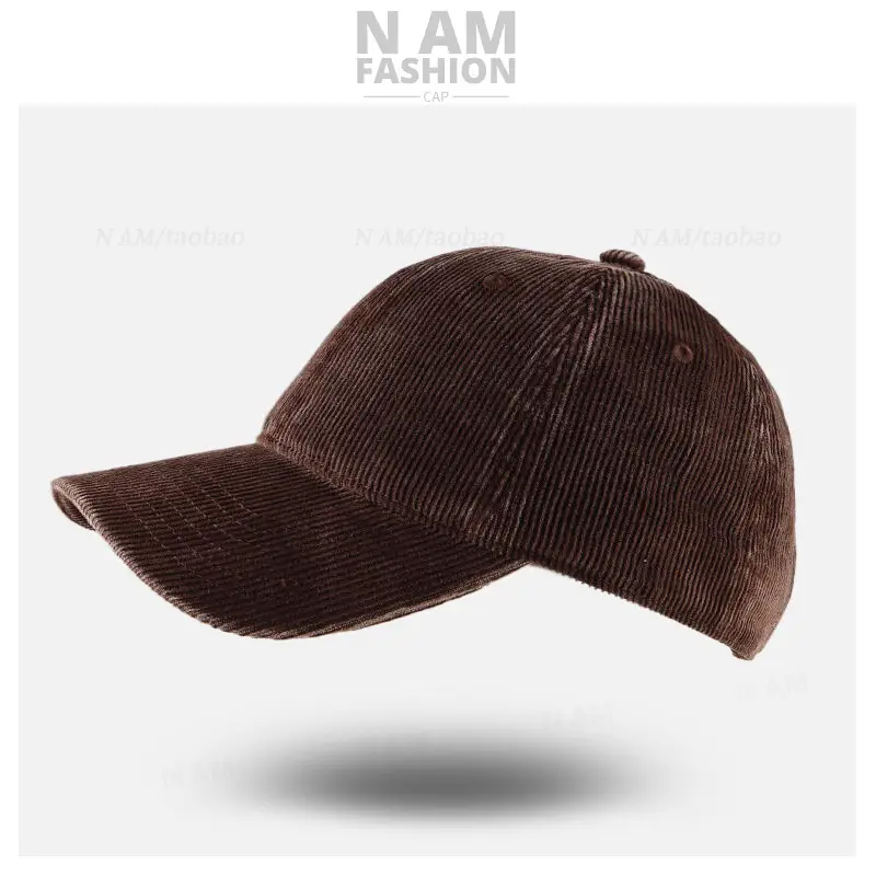 Korean-style Corduroy Cap Olive Green Men — feature 29