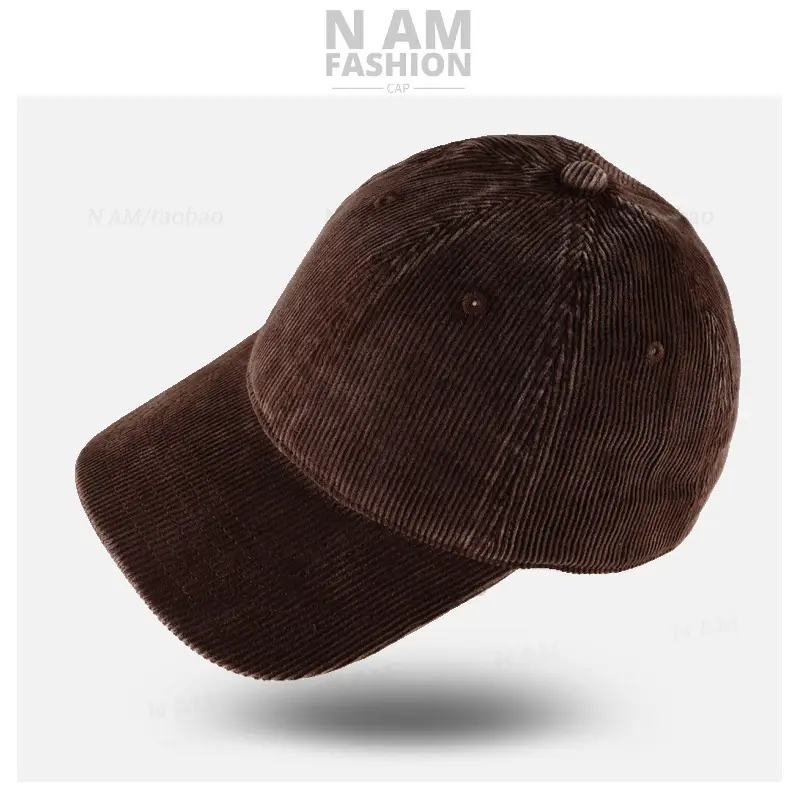 Korean-style Corduroy Cap Olive Green Men — feature 31